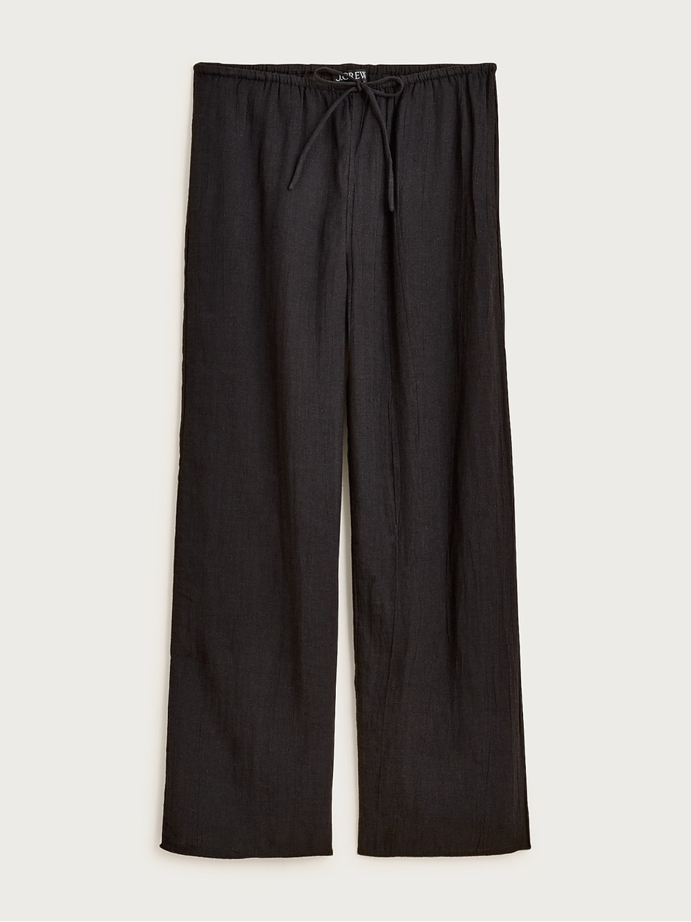 J. Crew Beach pant in Hampton linen-blend Black Size Medium NWT - Picture 4 of 9